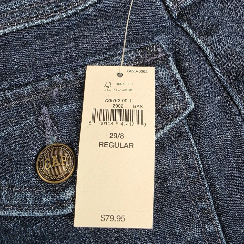 GAP High Rise Jeans Womens Flare Blue 70s Style Stretch Denim NWT Size 29‎